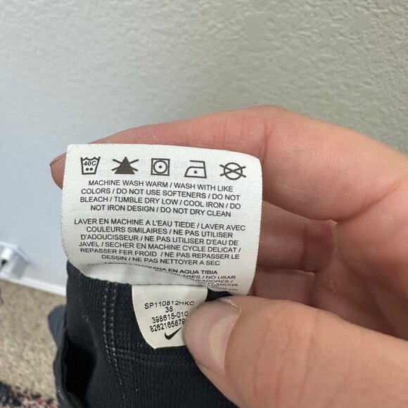 Nike Golf Black Plaid Flat Front Stretch Quick Dry Shorts 398615-010 Mens sz 38 - Picture 4 of 5